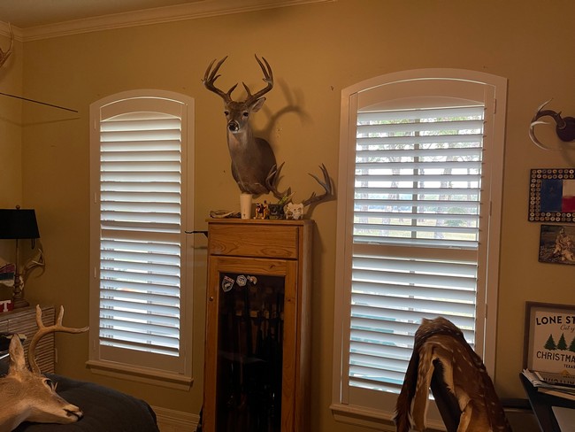 Replaced 2-Inch Faux Blinds with Plantation Shutters on County Rd 136 in Tyler, TX