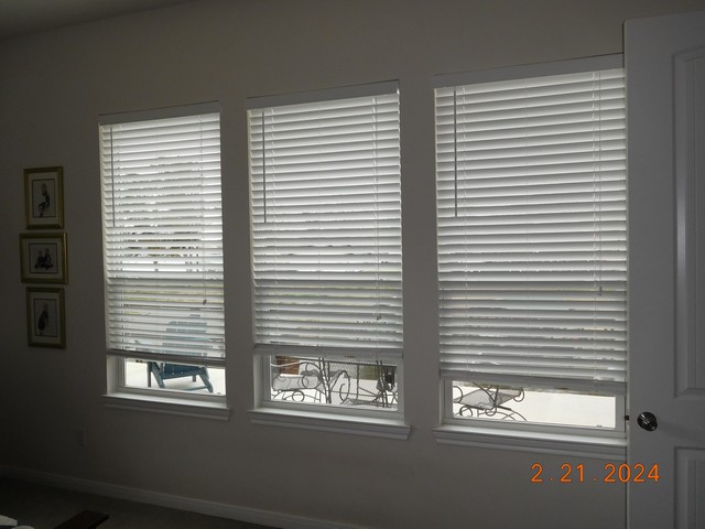 Window Coverings Update with Faux Shutters on Cedar Mountain Cir in Bullard, TX